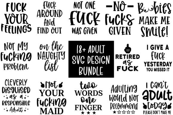 18 Adult SVG Design Bundle: A Must for Graphics and Crafts
