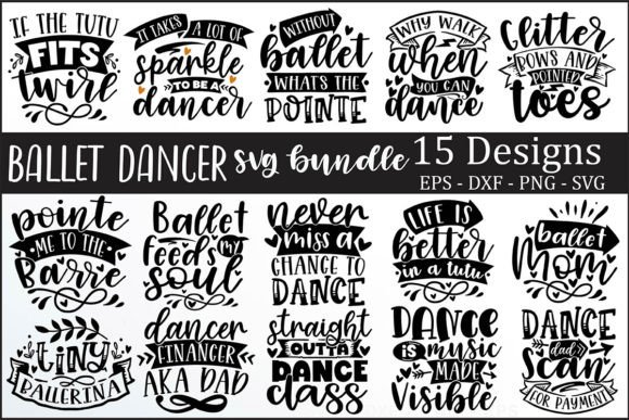 Ballet Dancer SVG Bundle: A Graceful Addition to Crafts and Graphics