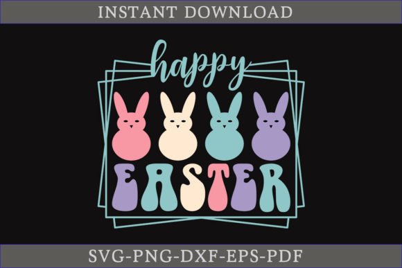 Happy Easter Retro Gift Shirt SVG for Crafts