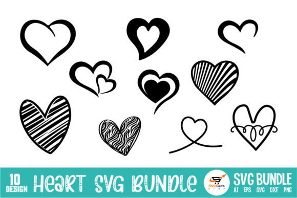 Heart SVG Bundle: Perfect for Valentine Crafts and Graphics