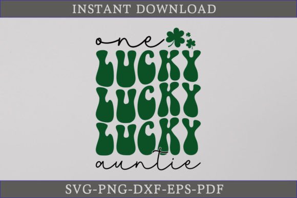One Lucky Auntie Retro Gift Shirt: A Crafts Graphics Gem