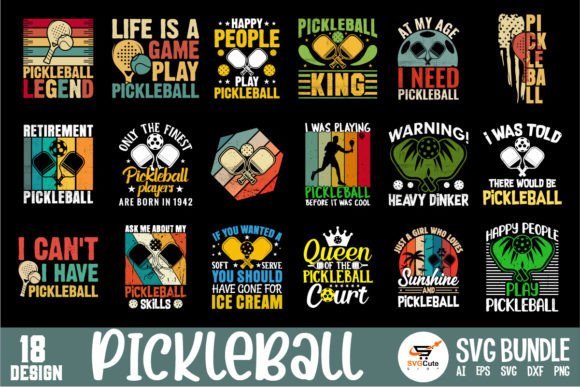 Pickleball SVG Bundle: Perfect Graphics for Crafters