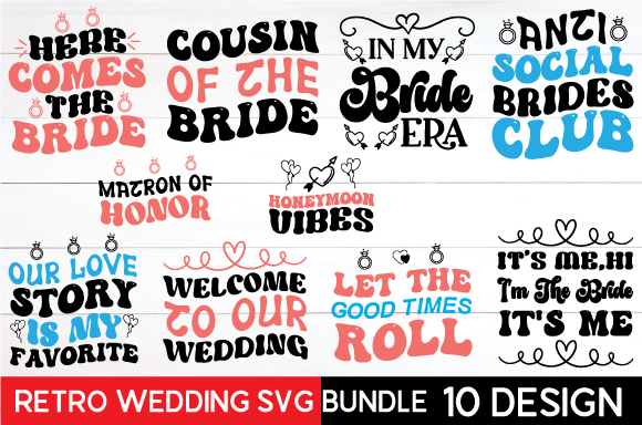 Retro Wedding Svg Bundle: A Versatile Graphics Asset for Crafts