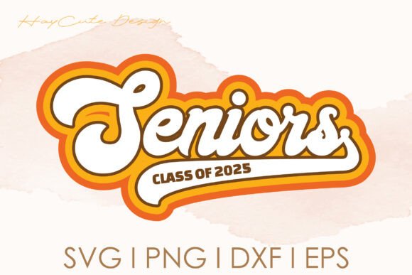 Senior Class of 2025 Vintage Retro Embroidery